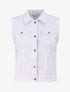 Veste en jean sans manches - Blanc - 4