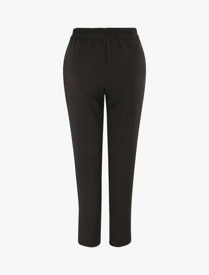 Pantalon fluide élastiquée - Noir - 2