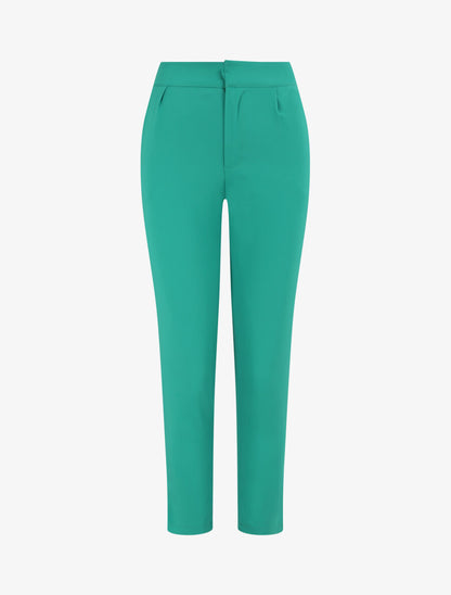 Pantalon fluide élastiquée - Vert - 1