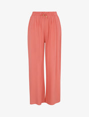 Pantalon léger à taille standard élastiquée - Corail - 4