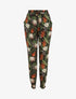 Pantalon imprimé lotus - Noir - 1
