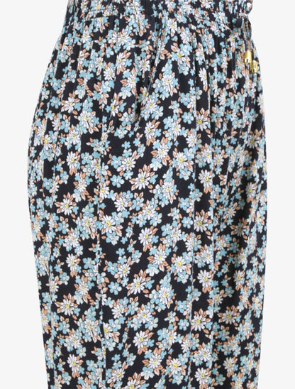 Pantalon harem imprimé floral - Marine - 3
