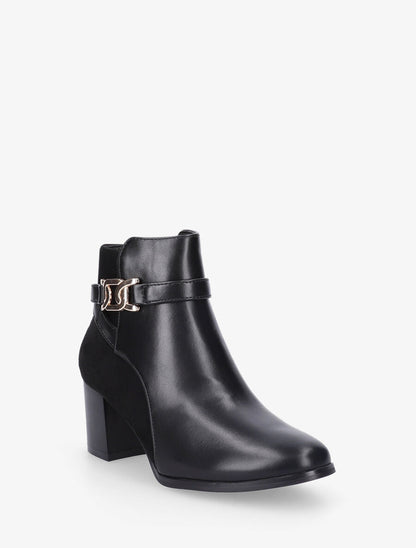 Bottines mi-hautes bi-matière - Noir - 3