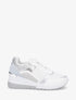 Sneakers compensées et empiècement métal - Blanc - 1