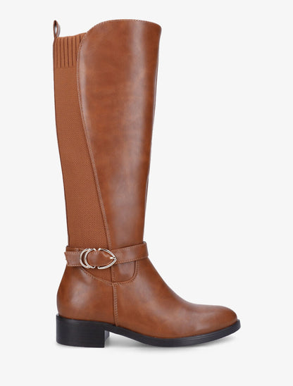 Bottes bi-matière à talon - Camel - 1