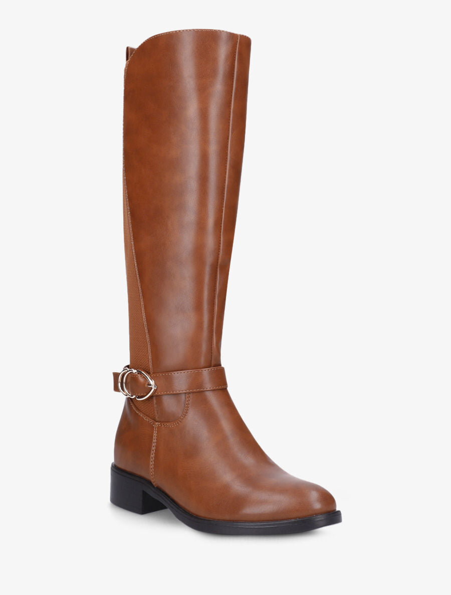 Bottes bi-matière à talon - Camel - 2