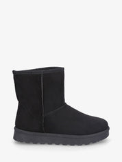 Boots unies en suédine - Noir - 1