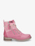 Bottines bi-matière à contrefort python - Fushia - 5