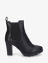 Bottines en simili à contrefort pailleté - Noir - 1