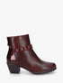Bottines en simili à contrefort vernis - Bordeaux - 1