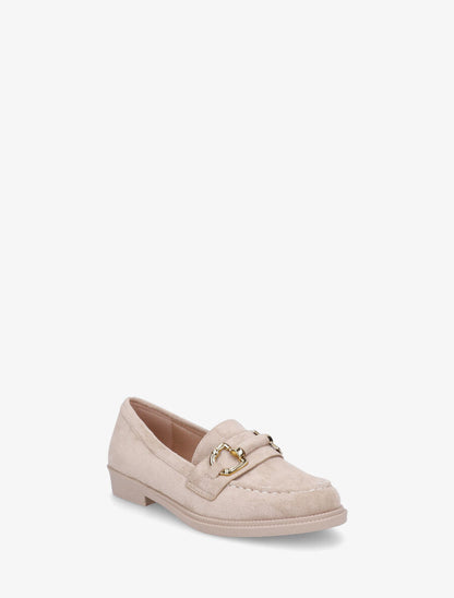 Mocassins unis en suédine - Beige - 2