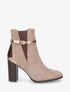 Bottines élastiquées bi-matière - Taupe - 5
