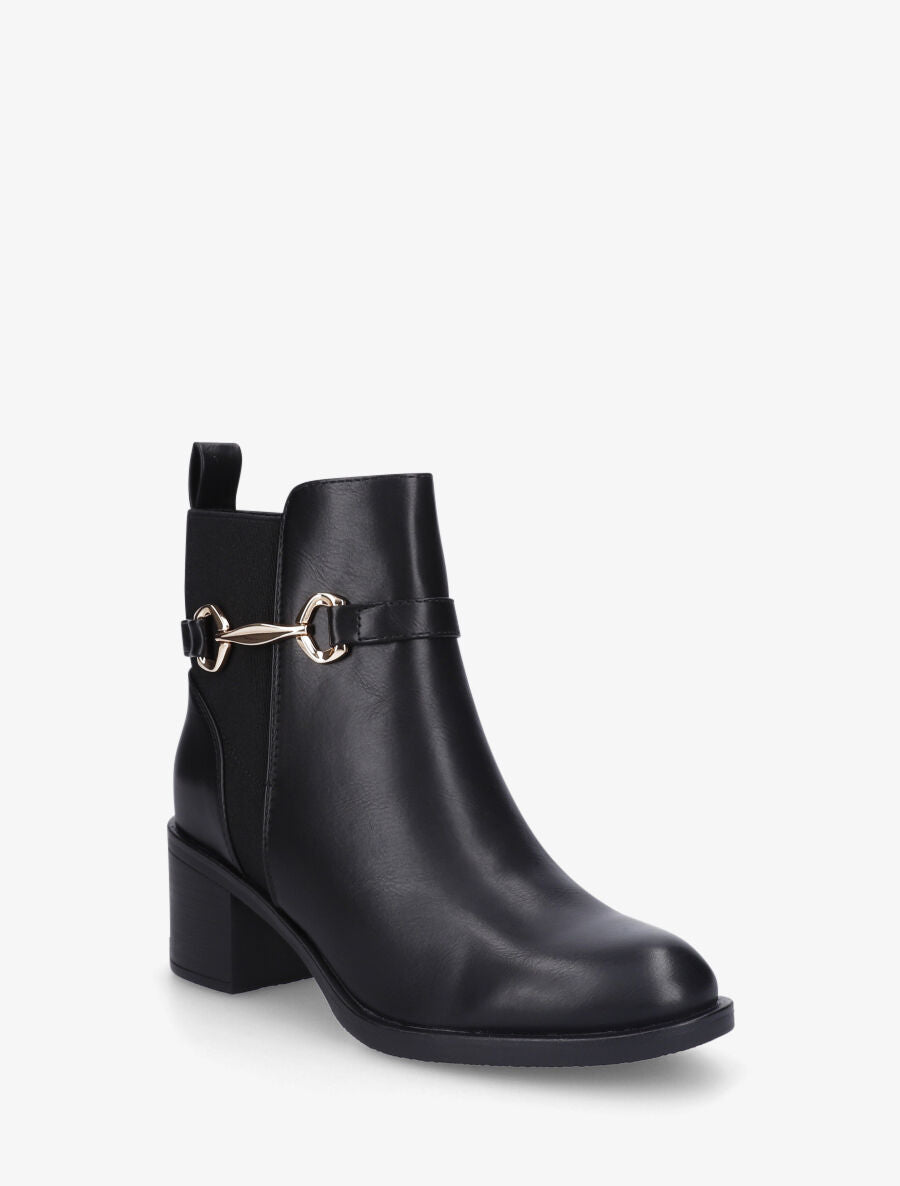 Bottines élastiquées sanglées - Noir - 2