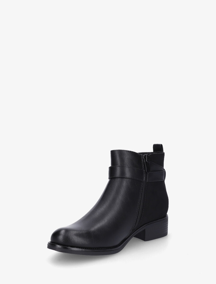 Bottines bi-matière à boucle - Noir - 3