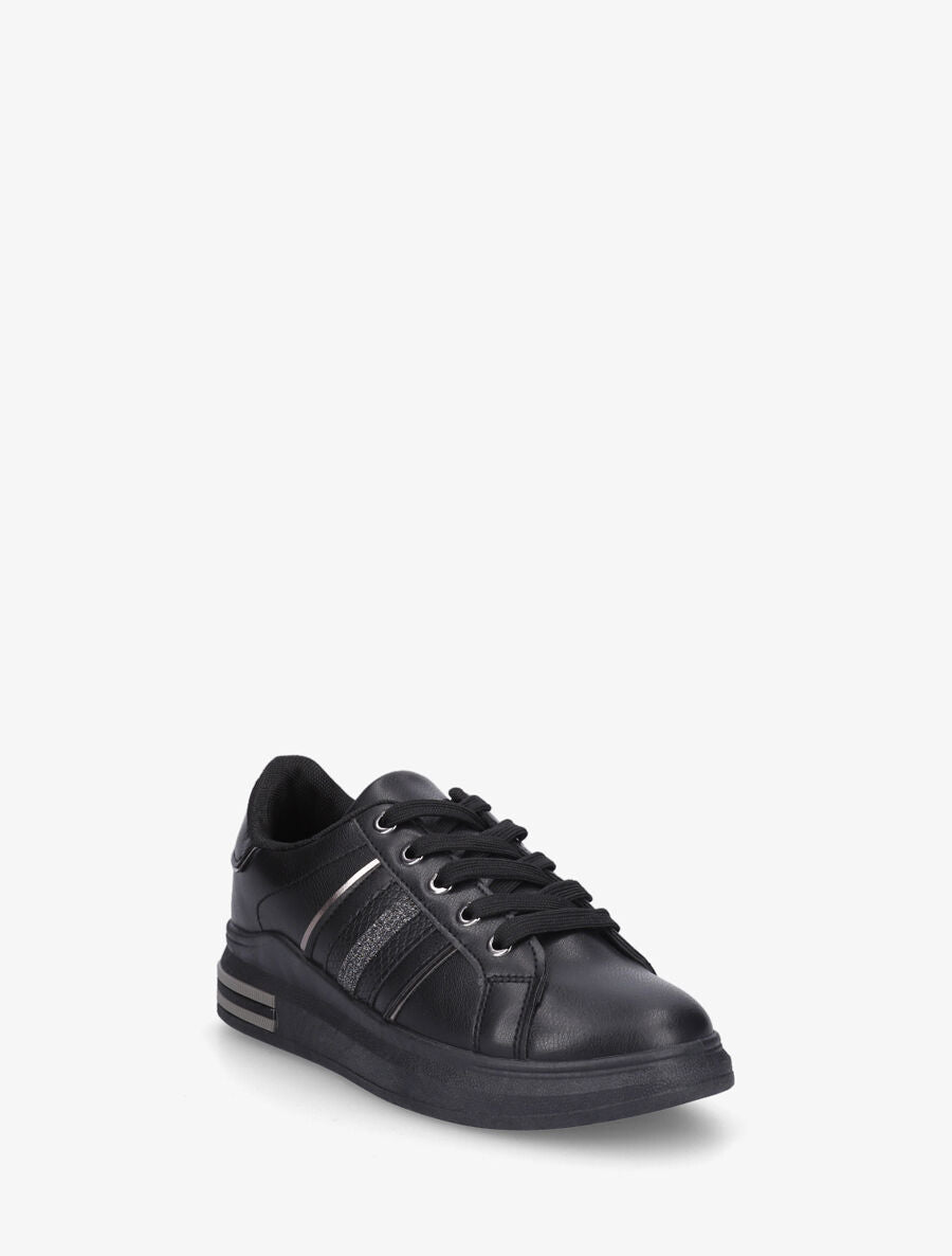 Sneakers classiques à bandes irisées et texturées - Noir - 2