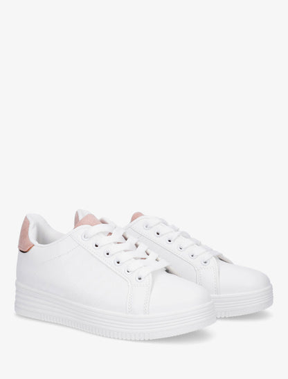 Sneakers à semelle texturée - Rose - 4