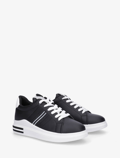 Sneakers à contrefort constratant - Noir - 4