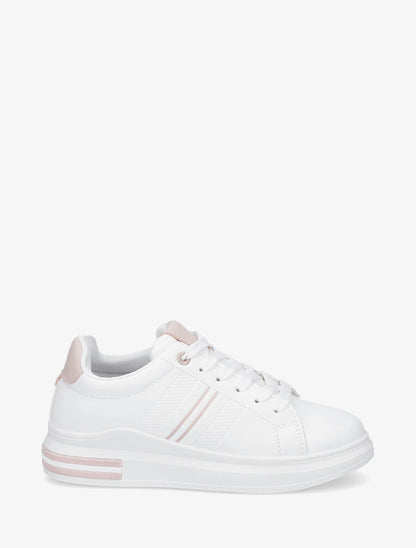 Sneakers à contrefort constratant - Rose - 1