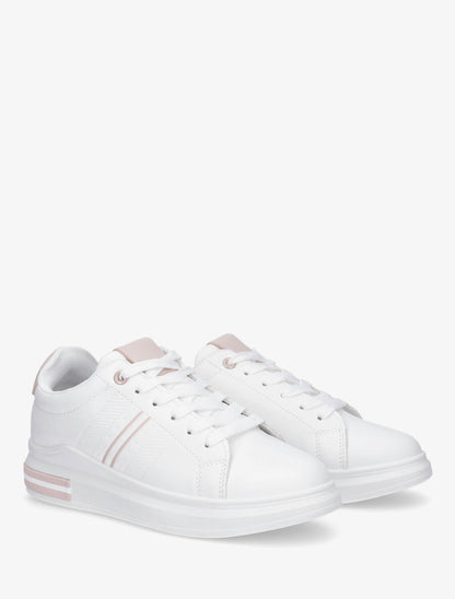 Sneakers à contrefort constratant - Rose - 4