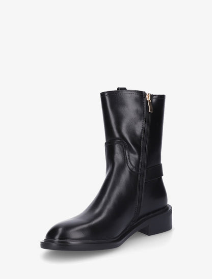 Boots en simili à boucle - Noir - 3
