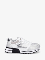 Sneakers en suédine et strass - Blanc - 5