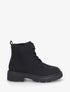 Bottines élastiquées et lacets en simili - Noir - 1
