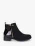 Bottines en simili à contrefort verni - Noir - 1