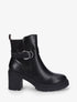 Bottines mi-hautes bi-matière - Noir - 1