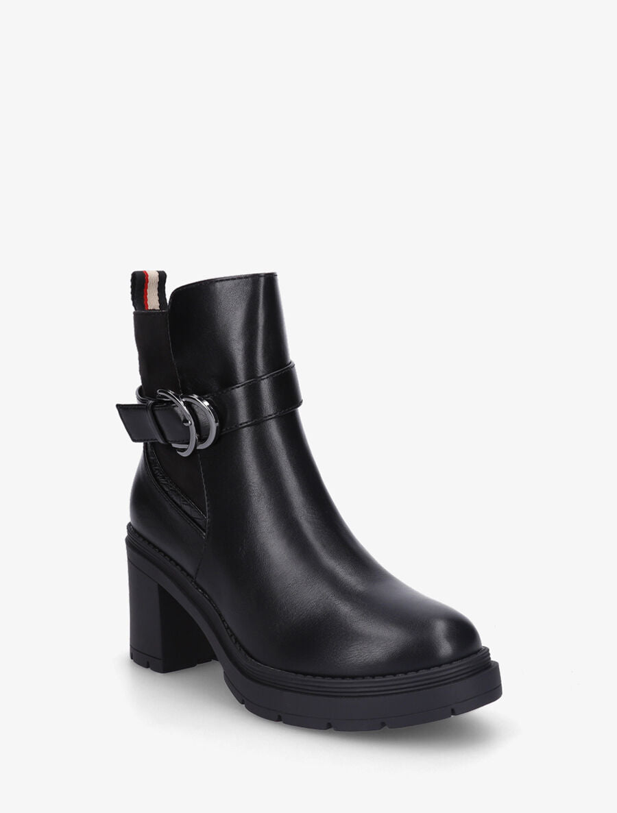 Bottines mi-hautes bi-matière - Noir - 2