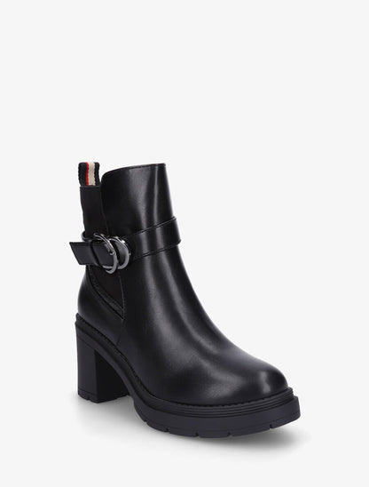 Bottines mi-hautes bi-matière - Noir - 2