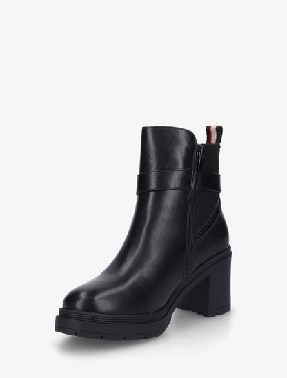 Bottines mi-hautes bi-matière - Noir - 3