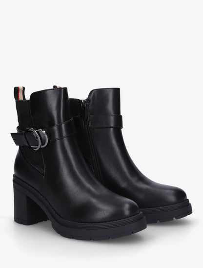 Bottines mi-hautes bi-matière - Noir - 4