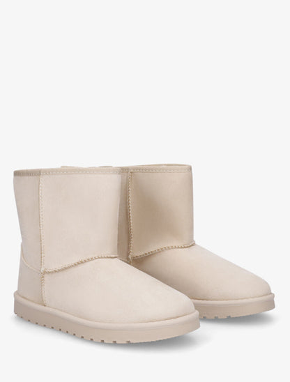Boots fourrées en suédine - Beige - 4