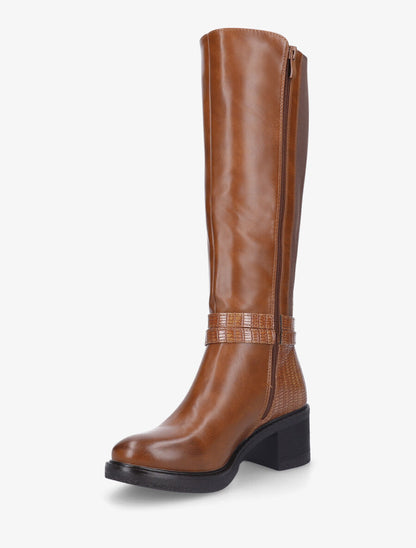 Bottes à contrefort python - Camel - 3