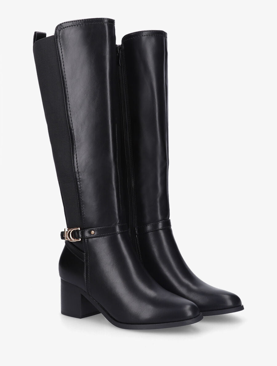 Bottes unies élastiquées - Noir - 4