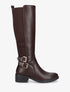 Bottes élastiquées à double sangle - Marron - 1