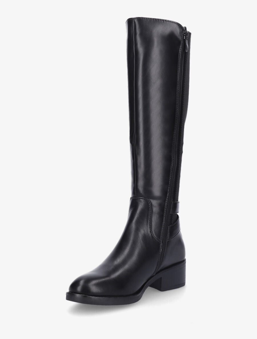 Bottes élastiquées à double sangle - Noir - 3