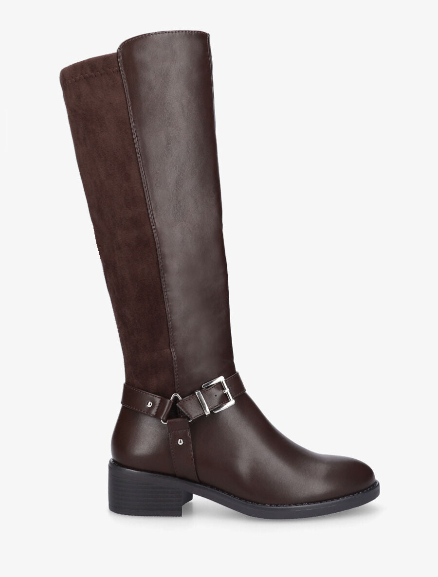 Bottes bi-matière sanglé - Marron - 5