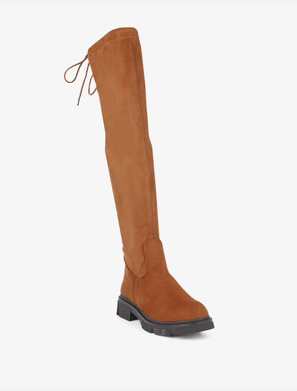 Cuissardes en suédine - Camel - 3