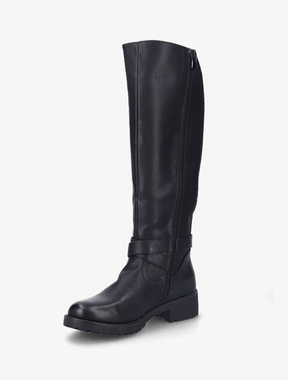 Bottes cavalières élastiquées à brides - Noir - 3