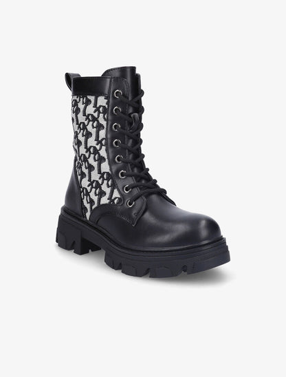 Rangers bi-matière à détails brodés - Noir - 3