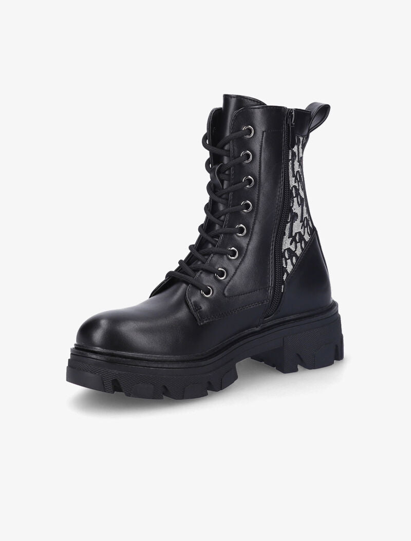 Rangers bi-matière à détails brodés - Noir - 4