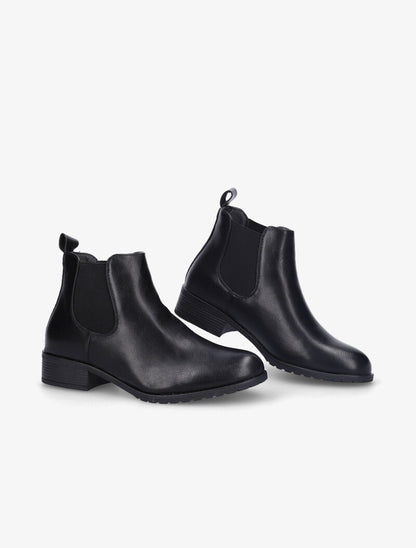 Chelsea boots plates en simili - Noir - 4