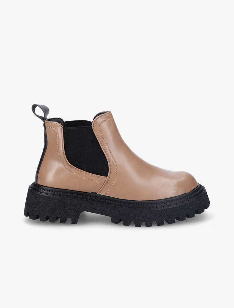 Chelsea boots à semelles texturées et crantées - Taupe - 5