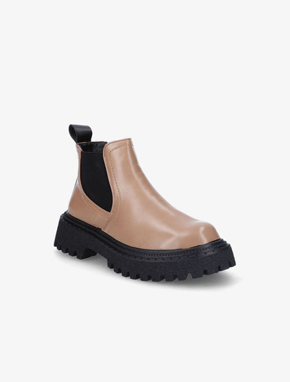 Chelsea boots à semelles texturées et crantées - Taupe - 2