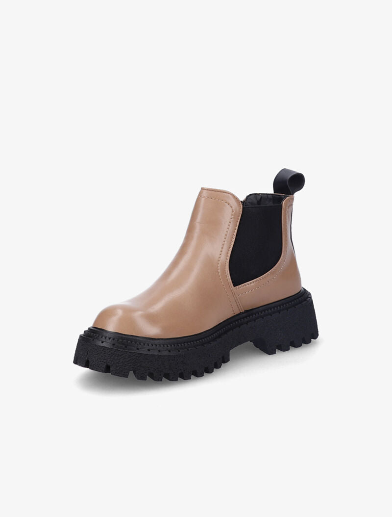 Chelsea boots à semelles texturées et crantées - Taupe - 3