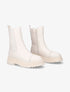 Bottines unies à détails perforés - Beige - 5