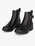 Bottines en simili et effet croco - Noir - 1