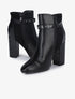 Bottines bi-matière à bride à boucle - Noir - 5