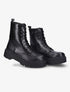 Bottines à plateforme à détail effet croco - Noir - 1